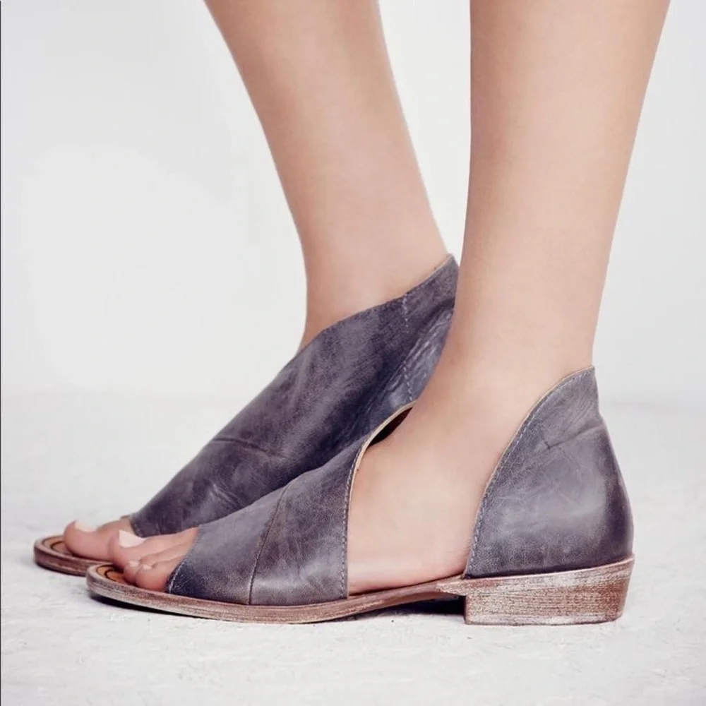 Free People Gray Mont Blanc Sandals Shoes size 40 10 EUC - Picture 2 of 3